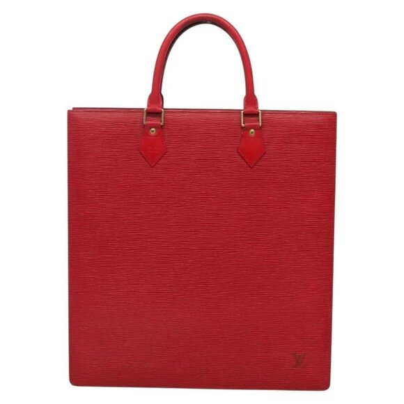 LOUIS VUITTON Epi Sac Plat PM Hand Bag Red M5274E LV Auth bs28404 - Picture 3 of 16